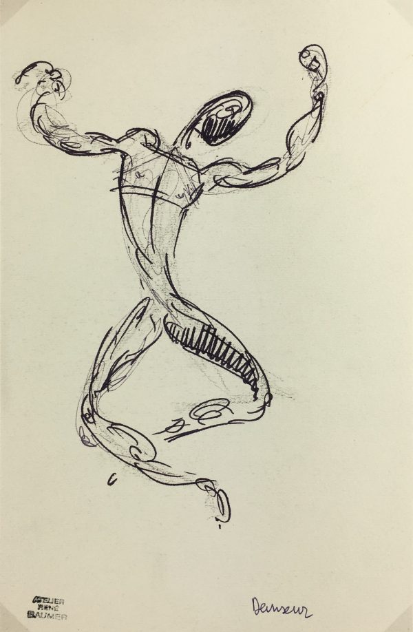 Dance Original Art - Dancer, Baumer, c.1950