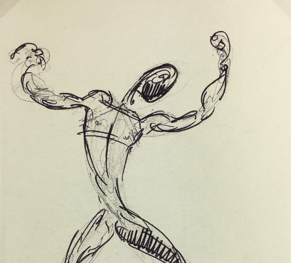 Dance Original Art - Dancer, Baumer, c.1950