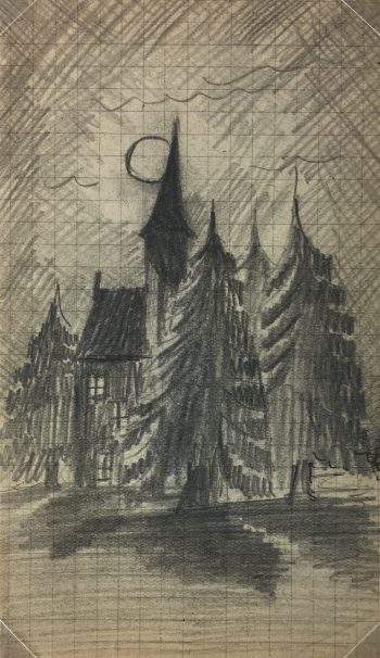 Nature Drawings Original Art - Landscape, Gabriel Spat, c.1930