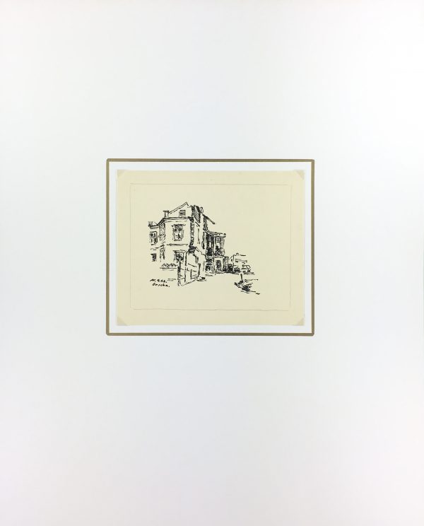 Places Drawings Original Art - Town, Orscha, 1942