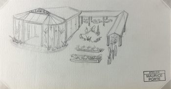 Drawings Original Art - Greenhouse, Maurice Porte, c.1990