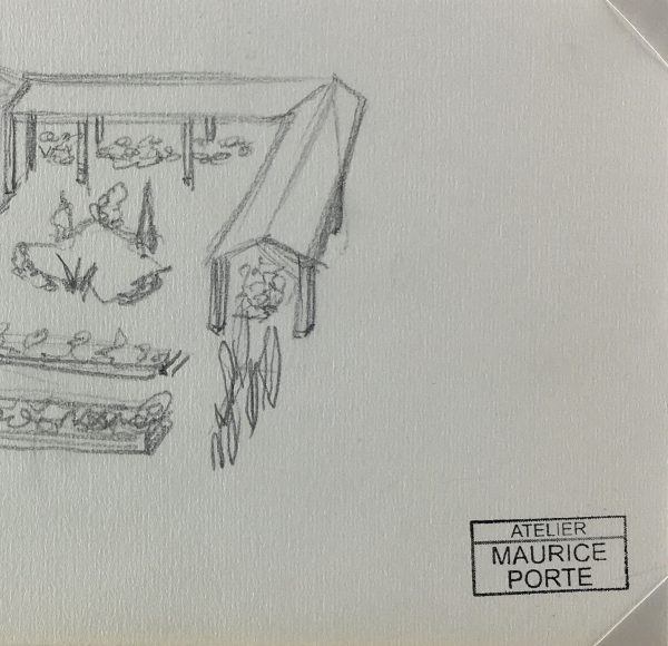 Drawings Original Art - Greenhouse, Maurice Porte, c.1990