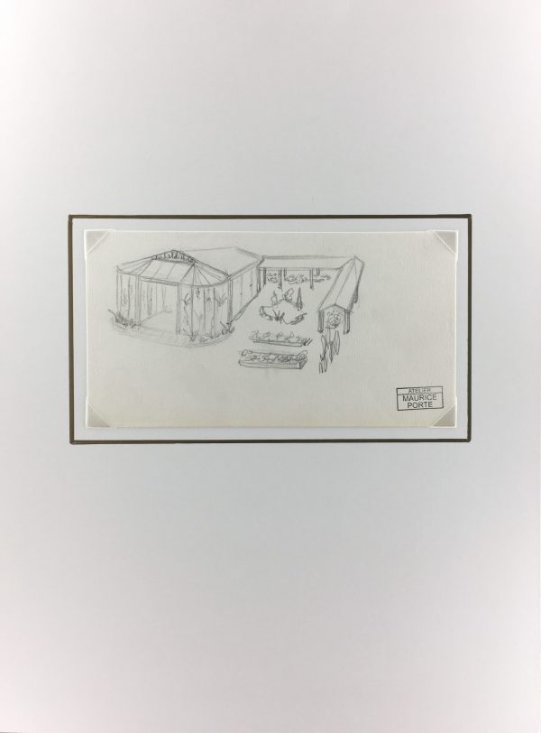 Drawings Original Art - Greenhouse, Maurice Porte, c.1990