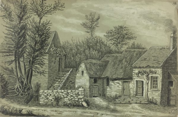 Drawings Original Art - Chanbeauville, (Barbizon, Nemours), 1864