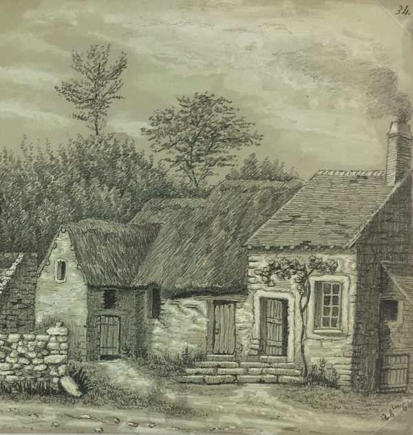 Drawings Original Art - Chanbeauville, (Barbizon, Nemours), 1864