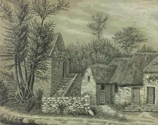 Drawings Original Art - Chanbeauville, (Barbizon, Nemours), 1864
