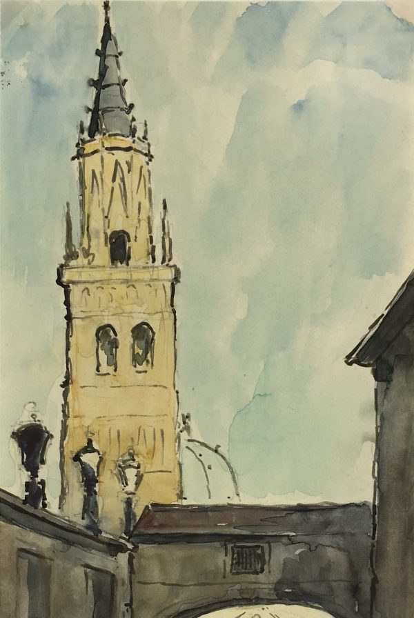 Spain Original Art - Toledo, Spain, Maurice Falliès, c.1950
