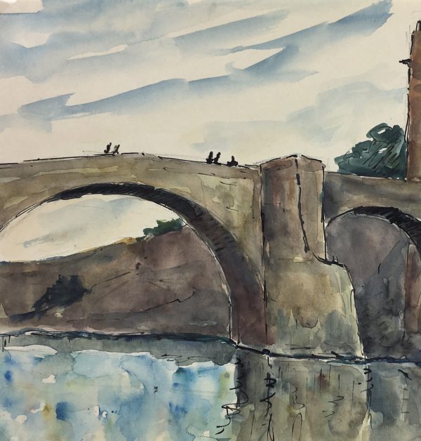 Spain Original Art - Toledo, Spain, Maurice Falliès, c.1950
