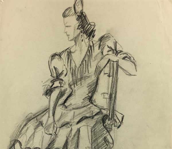 Spain Original Art - Flamenco Dancer, Gisèle Tanalias, c.1970