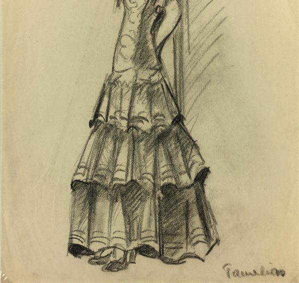 Spain Original Art - Flamenco Dancer, Gisèle Tanalias, c.1970