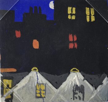 Europe Original Art - French Gouache - Street lights, C.1950