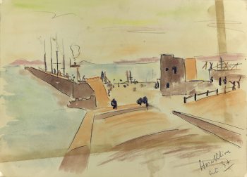 Europe Original Art - Watercolor and ink - Heraklion, Crete, 1980s