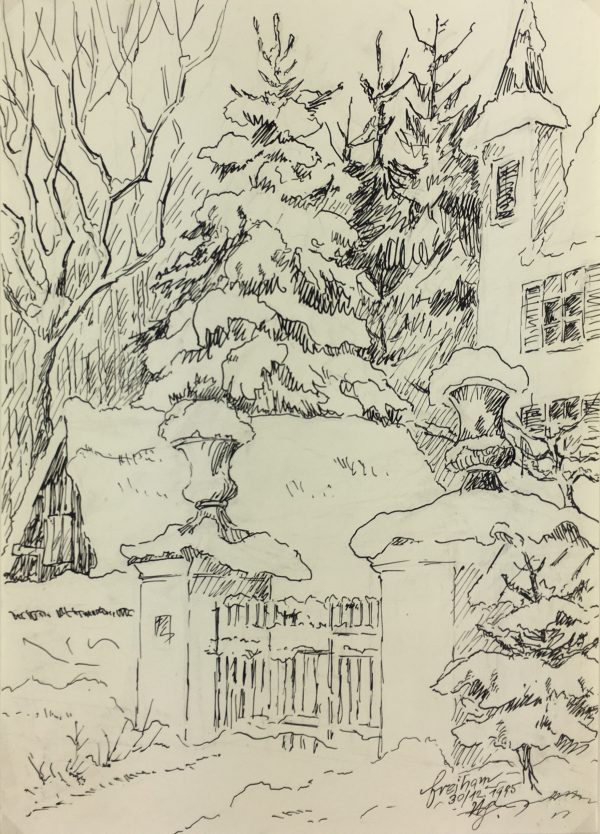 Europe Original Art - Pen & Ink - Freiham, 1995