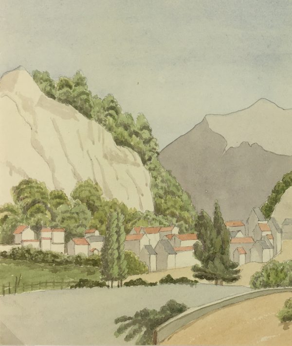 Europe Original Art - Castle Landscape, c.1920