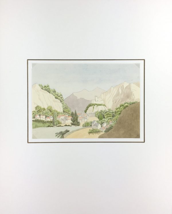 Europe Original Art - Castle Landscape, c.1920