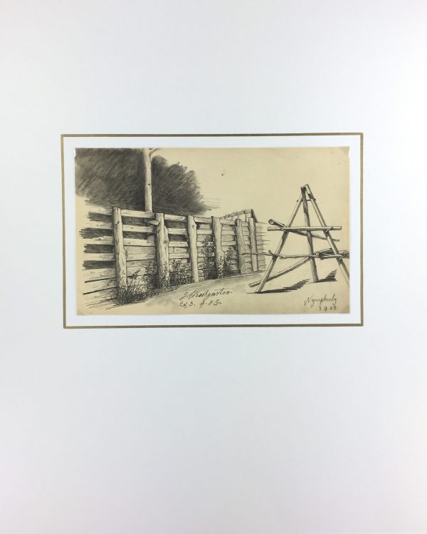 Europe Original Art - Hirshgarten (Munich), E. Wollenweber, 1903