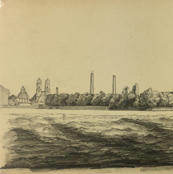 Europe Original Art - Hirscgarten (Munich), E. Wollenweber, 1903