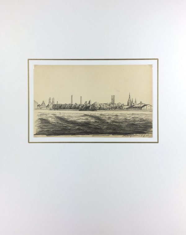 Europe Original Art - Hirscgarten (Munich), E. Wollenweber, 1903
