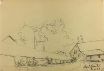 Europe Original Art - Mittelbach, Germany, E. Wollenweber, 
