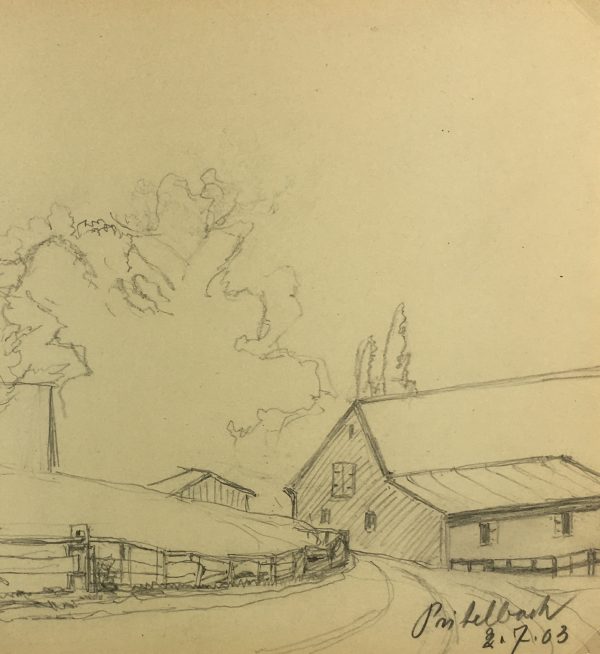 Europe Original Art - Mittelbach, Germany, E. Wollenweber,