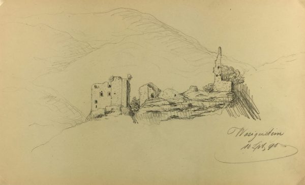 Europe Original Art - Wasigenstein, Germany, E. Wollenweber, 1890