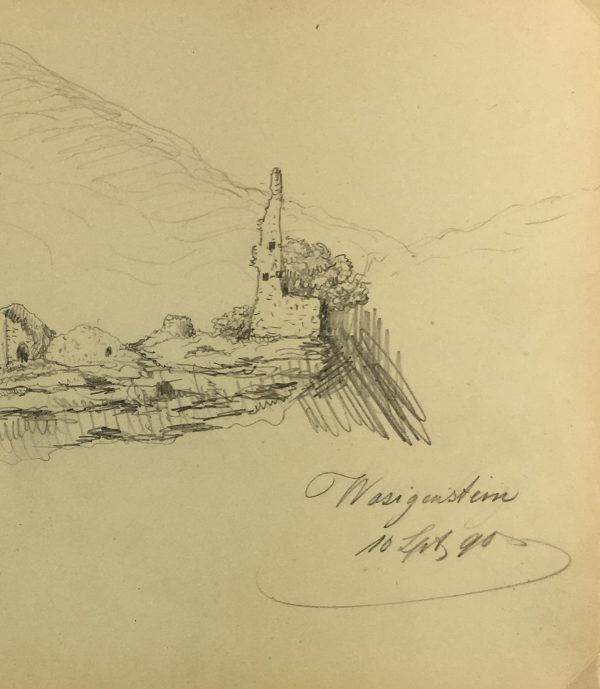 Europe Original Art - Wasigenstein, Germany, E. Wollenweber, 1890