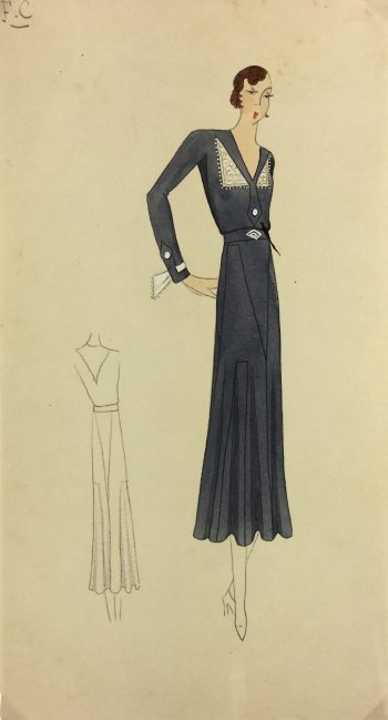 Fashion Original Art - Hand Colored - Fashion Sketches, c.1920