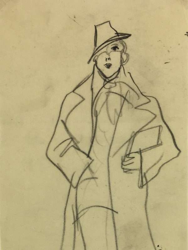 Fashion Original Art - Pencil - Fashion, Albert Vialé, c.1930