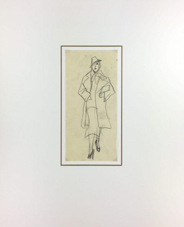 Fashion Original Art - Pencil - Fashion, Albert Vialé, c.1930