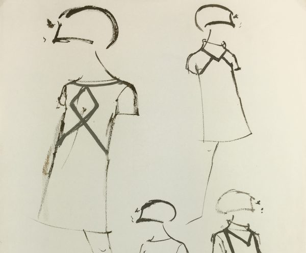 Fashion Original Art - Haute Couture, Balmain Fashion House, c.1960