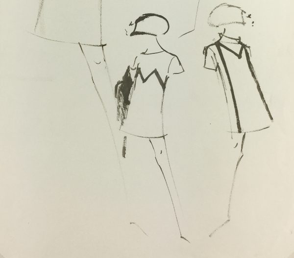 Fashion Original Art - Haute Couture, Balmain Fashion House, c.1960