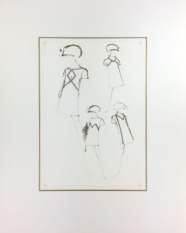 Fashion Original Art - Haute Couture, Balmain Fashion House, c.1960
