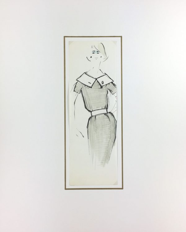 Fashion Original Art - Haute Couture, Balmain Fashion House, c.1960