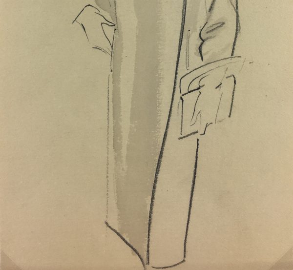 Fashion Original Art - Fashion Drawing, Hendlin, Buenos Aires, c.1940