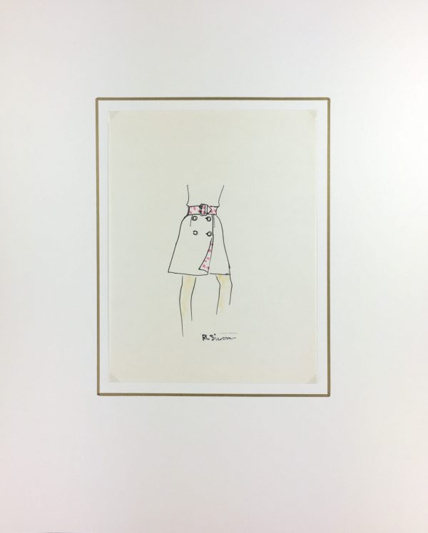 Fashion Original Art - Fashion Sketch, RL Simon,