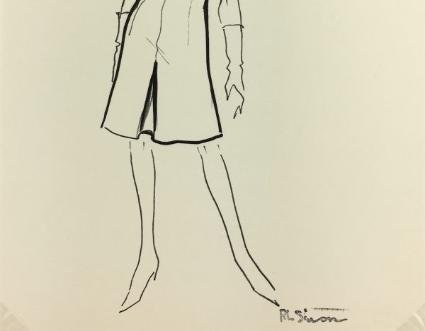 Fashion Original Art - French Fashion, RL Simon, c.1965