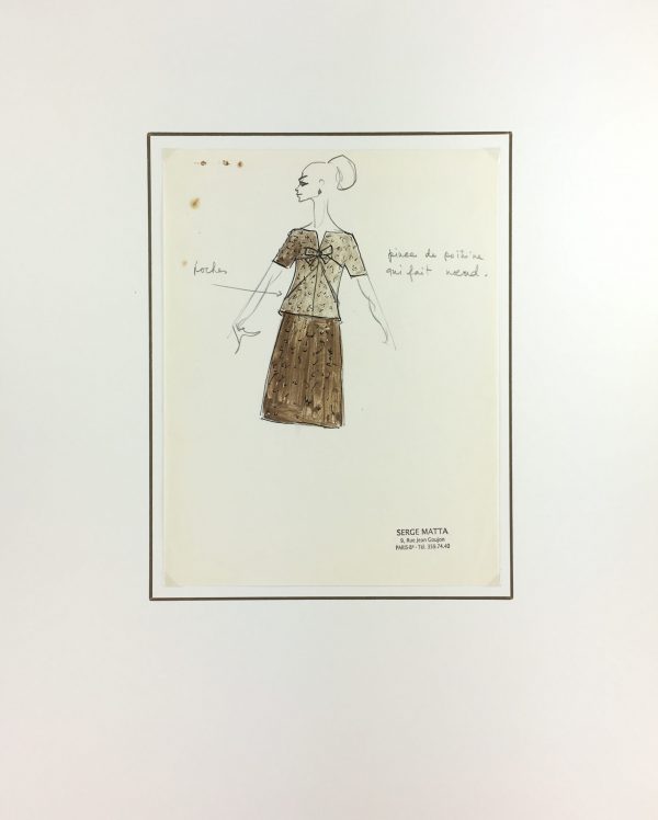 Fashion Original Art - Haute Couture, Matta Fashion House, c.1960