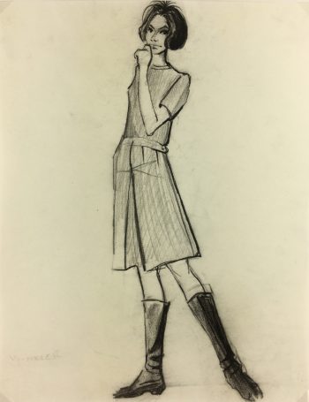 Fashion Original Art - Fashion, Winckler, c.1960