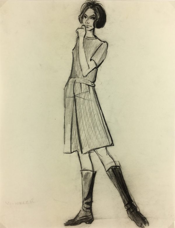 Fashion Original Art - Fashion, Winckler, c.1960