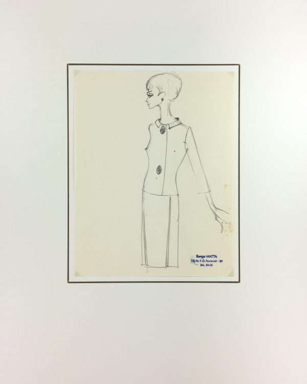 Fashion Original Art - Haute Couture, Matta Fashion House, c.1960