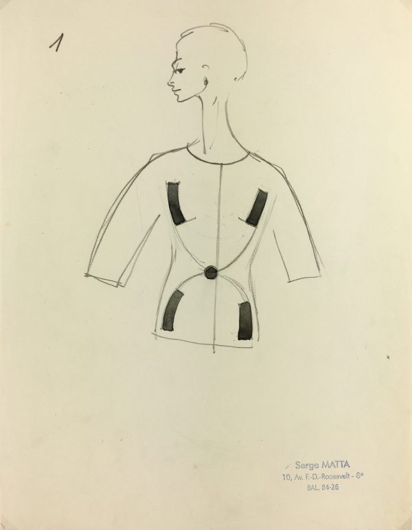 Fashion Original Art - Haute Couture, Matta Fashion House, c.1960