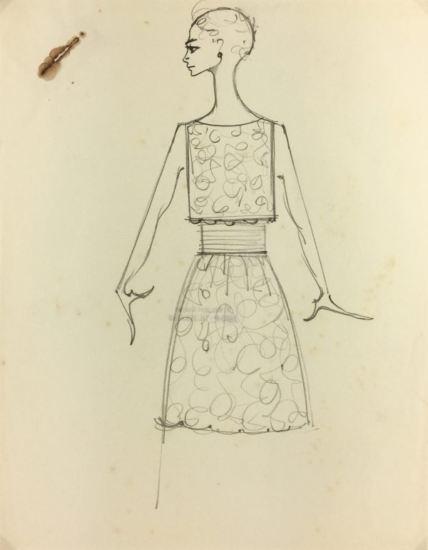 Fashion Original Art - Haute Couture, Matta Fashion House, c.1960