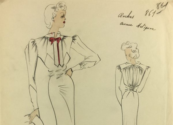 Fashion Original Art - French Fashion, Manicacci, Rochas, c.1930