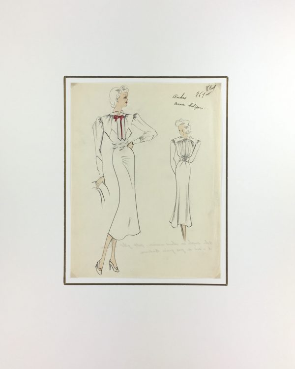 Fashion Original Art - French Fashion, Manicacci, Rochas, c.1930