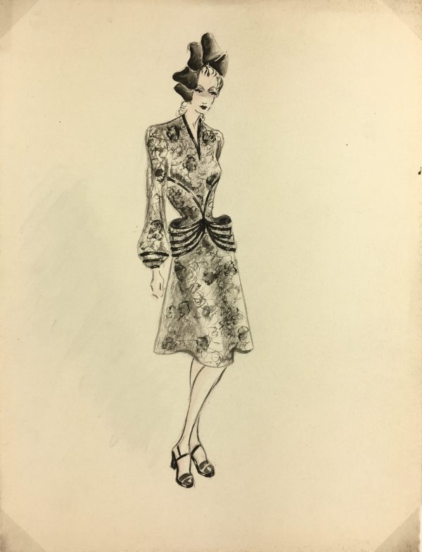 Fashion Original Art - Fashion Drawing, French, c.1930