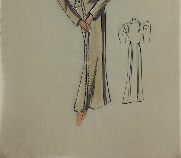 Fashion Original Art - French Fashion, c.1940