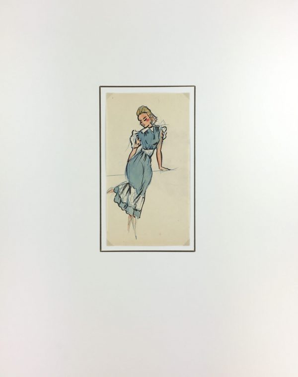 Fashion Original Art - Fashion, French, c.1950