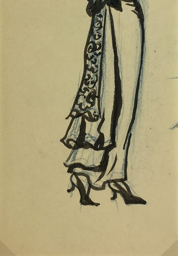 Fashion Original Art - Fashion, French, c.1950