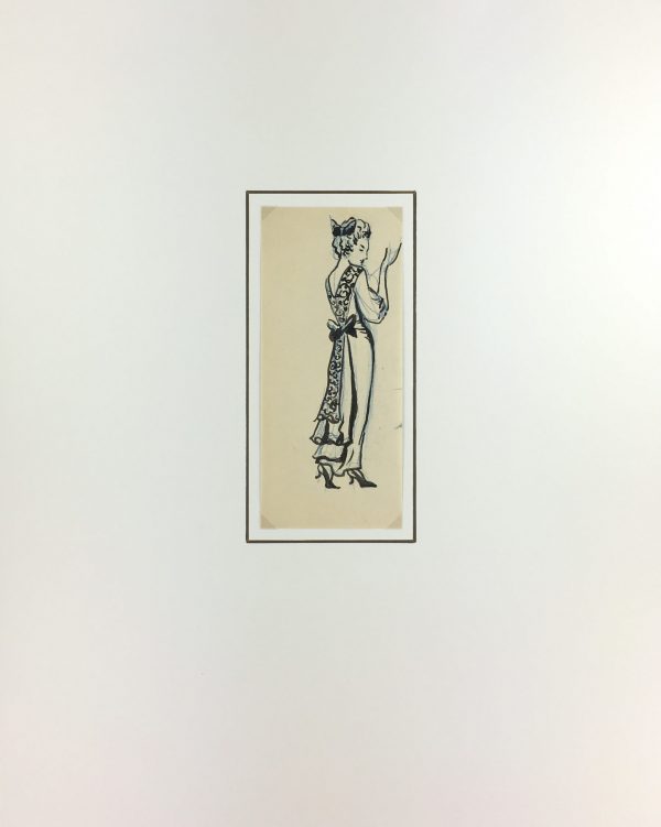 Fashion Original Art - Fashion, French, c.1950