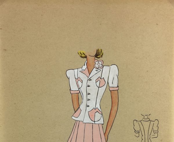 Fashion Original Art - Fashion Drawing, Susy, Buenos Aires, c.1940